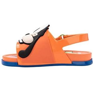 melissa Mini Beach Slide sandalen + platte sandalen voor meisjes, Oranje, 19/19.5 EU