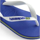 Teenslippers voor kinderen Brasil logo HAVA�ANAS marineblauw/wit