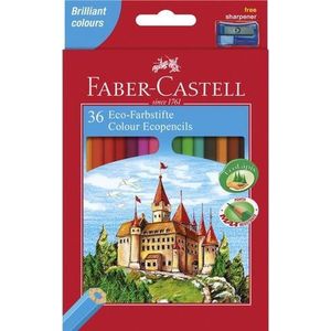 Faber Castell - FC-120136 Buntstift Faber-Castell Castle Sechseck-Kartonetui mit 36 Teilen