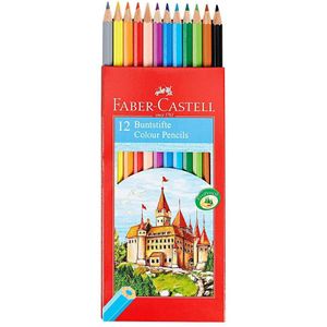 FABER-CASTELL CASTLE Buntstifte farbsortiert - 12 Stück