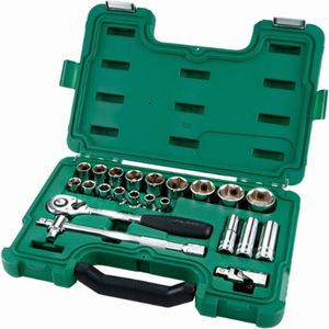 SATA Doppenset met ratel 1/2 inch 6-kant 23-delig - SAT09005SJ