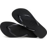 Havaianas - Slim Flatform - Slipper - Black - 100% Rubber - Dikke Zool