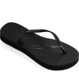 Havaianas - Slim Flatform - Slipper - Black - 100% Rubber - Dikke Zool