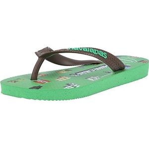 Havaianas Minecraft (Mini Me), teenslippers voor kinderen, uniseks, leaf green, 23/24 EU