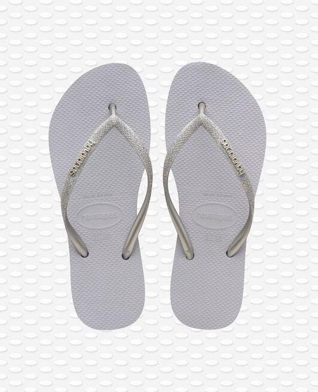Havaianas Slim Glitter Dames Slippers - Ice Grey - Maat 35/36