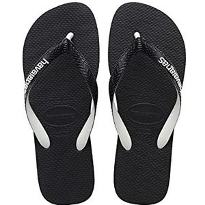 Havaianas Top Mix Unisex Slippers - Zwart/Wit - Maat 23/24