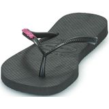 Havaianas  SLIM LOGO METALLIC  slippers  dames Zwart