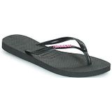 Havaianas  SLIM LOGO METALLIC  slippers  dames Zwart