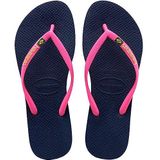 Havaianas - Slim Brasil Logo - Teenslippers - Donkerblauw - Synthetisch