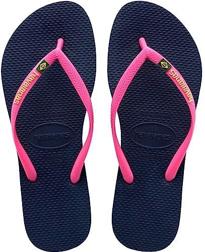 Havaianas - Slim Brasil Logo - Teenslippers - Donkerblauw - Synthetisch