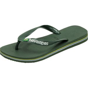 Slipper Havaianas Kids Brasil Logo Green Olive-Schoenmaat 27 - 28