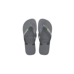 Havaianas Brasil Logo uniseks-kind Slippers , Grijs (Steel Grey), 25/26 EU