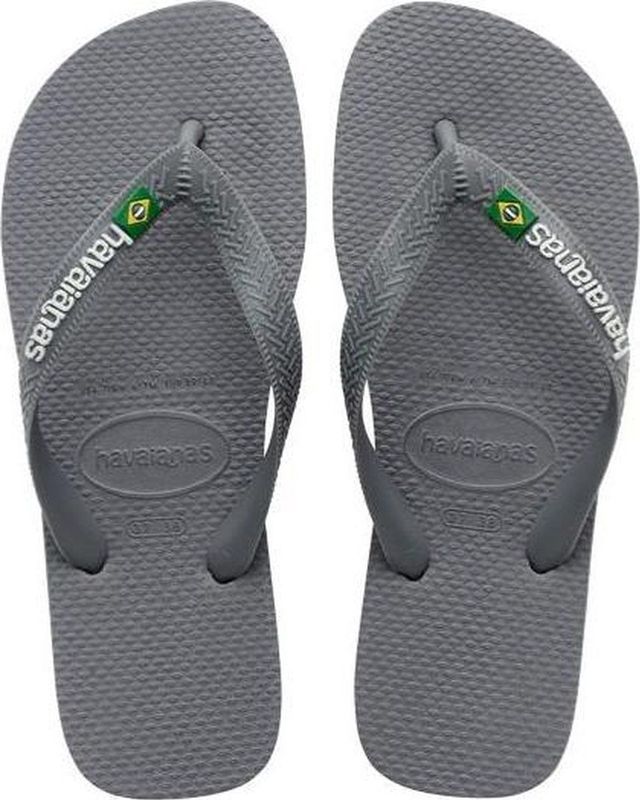 Havaianas - Brasil Logo - Slipper - Steel Grey - 100% Rubber