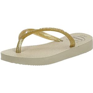 Havaianas Slim Glitter Gloss Teenslippers voor dames, Zand Grijs, 35/36 EU
