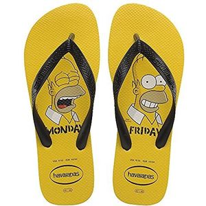 Havaianas Uniseks Simpsons Flip-Flop, Goud Geel, 4.5/5 UK