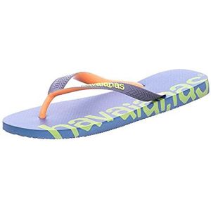 Havaianas Top Logomania Hightech 45/46 Teenslippers voor dames, petrolgroen, 45 EU, Benzine Groen, 45 EU