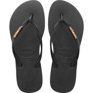 Slipper Havaianas Slim Logo Black Gold-Schoenmaat 39 - 40