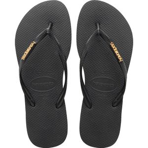 Slipper Havaianas Slim Logo Black Gold