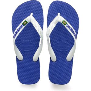 Havaianas Brasil Logo Unisex Slippers - Blauw - Maat 45/46