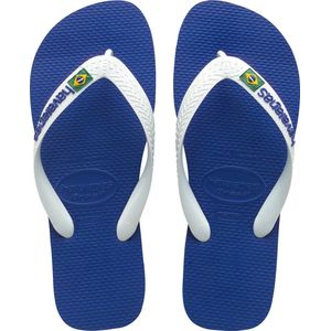 Havaianas - Sandalen en slippers - Brasil Logo Marine Blue voor Heren - Maat 45-46 - Blauw