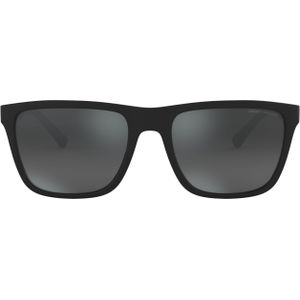 Armani Exchange 0Ax4080S 80786G 57 - vierkant zonnebrillen, mannen, zwart, spiegelend