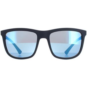 Armani Exchange 0Ax4093S 829555 56 - vierkant zonnebrillen, unisex, blauw, polariserend spiegelend
