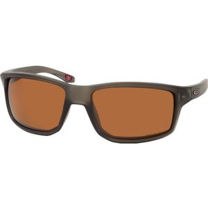 Oakley Man zonnebril mat grijs rook frame, Prizm wolfraam gepolariseerde lenzen, 61MM