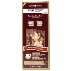Surya Brasil - Henna Powder Haarverf 50 g Donkerrood