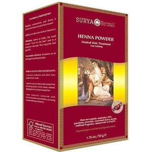 Surya Brasil - Henna Powder Natural Hair treatment - non coloring Plantaardige haarverf 50 g