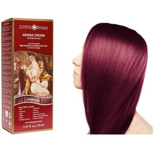 Surya Brasil - Henna Haarverf Cream - Marsala - 97% Natuurlijke Ingrediënten