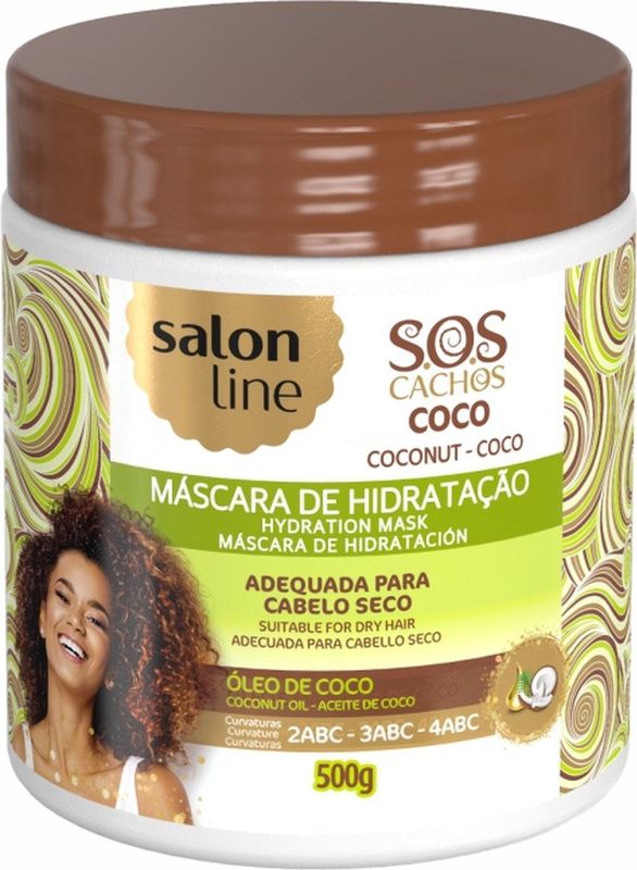 Salon-Line - SoS Curls - Haarmasker - Kokos - Hydraterend