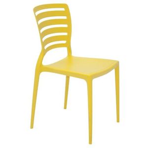 Tramontina Sofia stoel van polypropyleen kunststof, geel, 515 x 435 x 825 mm