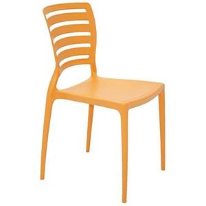 Tramontina Stoel Sofia, kunststof, kunststof stoel, polypropyleen, oranje, 515x 435x 825 mm