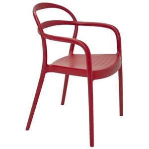 Tramontina Sissi stoel van kunststof, polypropyleen, rood, 530 x 565 x 790 mm