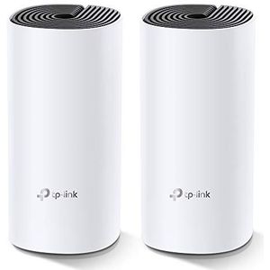 TP-Link Deco wifi Mesh AC 1200 Mbps Deco M4 (2 stuks), wifi-systeem voor het hele huis - wifi-dekking van 260 m², 2 gigabit-poorten, kinderbeveiliging, compatibel met alle glasvezelboxen