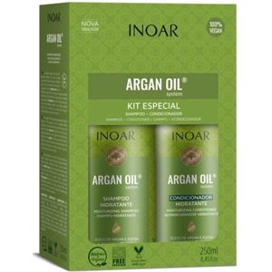 INOAR - Argan Oil System - Cosmetische Set - 2x250 ml - Haarverzorging