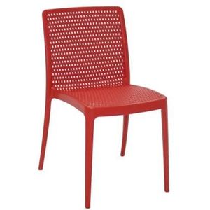 Tramontina Stoel Isabelle, kunststof, kunststof stoel, polypropyleen, rood, 550 x 500 x 825 mm