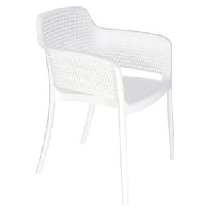 Tramontina Stoel Gabriela, kunststof, kunststof stoel, polypropyleen, wit, 550 x 620 x 813 mm