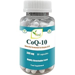 Ved Best High Absorption CoQ10, Vegetarisch, Glutenvrij, Voedingssupplement, 300 mg 90 Veggie capsules