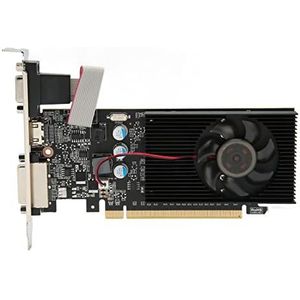 GT610 Grafische Kaart, 1GB 64bit Computer Grafische Kaart 2560x1600 Computer Gaming Video Grafische Kaart Desktop GPU, Single Fan Cooling, PCI Express 2.0, voor PC Gaming