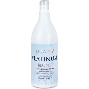 Platinumbotox haarmasker 1000g voor thuiszorg na de behandeling - 'No Yellow' Systeem, zonder parabenen, sulfaten en siliconen - Intense Hydratatie en Anti-Frizz voor Blond Haar met Kokosolie en Panthenol, Geschikt voor Alle Haartypes