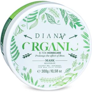 Organic haarmasker 300g voor thuiszorg na de behandeling HaarBotox zonder parabenen, sulfaten en siliconen met coconut oil en panthenol voor alle haarsoorten