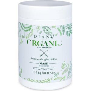 Organic haarmasker 1000g voor thuiszorg na de behandeling HaarBotox zonder parabenen, sulfaten en siliconen met coconut oil en panthenol voor alle haarsoorten