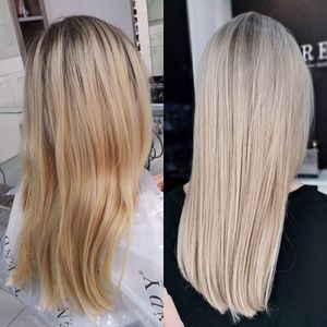 NanoCare Nanoplastia BLUE 1000g Haarmasker + 1000ml Shampoo voor Blond Haar – Thuiszorg na Nanoplastia Behandeling -Permanente Haarstijling zonder Parabenen, Sulfaten en Siliconen, Voor Optimale Hydratatie en Anti-Frizz