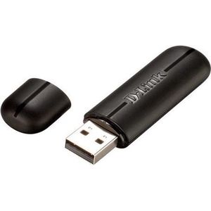 D-Link Dwa-125 (USB 2.0), Netwerkadapter, Zwart
