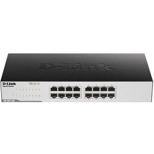 D-Link GO-SW-16G Unmanaged L2 Gigabit Ethernet (10/100/1000) 1U Zwart