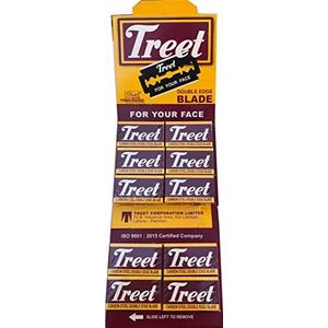 Treet Carbon scheermesjes, 100 stuks