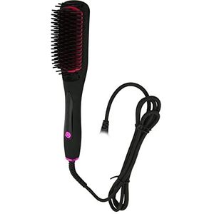 Stijltang, Stijltangen Pluizig Haar Steil Haar Hete Lucht Kam Elektrische Verwarming Warm Haar Borstel voor Haar Styling voor EU-stekker