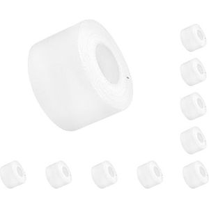 Set van 10 ademende sportbandages zelfklevend elastisch voor handen, knie, pols, breedte 3,8 cm, wit