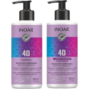 Inoar 4D Shampoo & Conditioner 400 ML